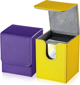 2 Cajas Cuero Baraja Cajas de Cartas Tamaño Grande Ajuste 100 más Funda Juego de Baraja de Cartas - Imagen 1 de 12