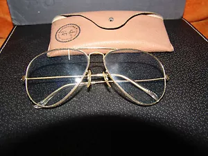 Authentische Ray-Ban Pilotensonnenbrille B&L 58-14 - gebraucht + HÜLLE - Bild 1 von 7
