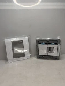 Deako 2-Gang Single Pole Rocker Switch & Faceplate White DS-BS2X-WHNL-UCQ Simple - Picture 1 of 2