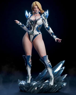 3D Printed 16K Fan Made CA3D Emma Frost X-men Marvel UNPAINTED 1/6 scale - Image 1 of 4
