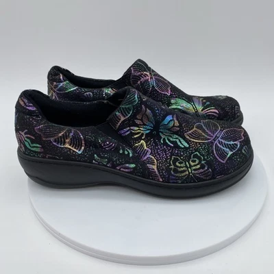 Zuecos iridiscentes mariposa talla 9 Spring Step usados en excelente estado Foto 1 de 4