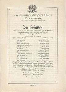 Programmheft Jewgenij Schwarz DER SCHATTEN Max Reinhardts Deutsches Theater 1947 - Bild 1 von 1