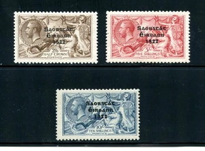 Ireland #56-58 (I809) Hi Values 1922-3, wmk33, Perf 15 x 14, M,VLH,FVF,CV$347.50 - Picture 1 of 2