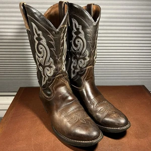Double-H Men’s Size 9D Brown Cowboy Western Boots DH3255 Made In Mexico - Picture 1 of 20