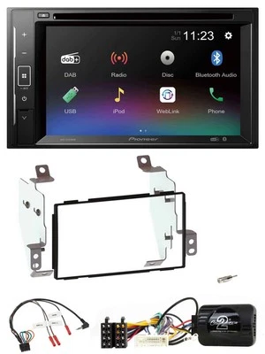 Pioneer Bluetooth Lenkrad USB 2DIN DAB DVD Autoradio für Nissan Note E11 2009-20 - Bild 1 von 4