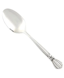 Oneida ALEXIS Stainless Deluxe Glossy Bow Silverware Solid Serving Spoon - Picture 1 of 1