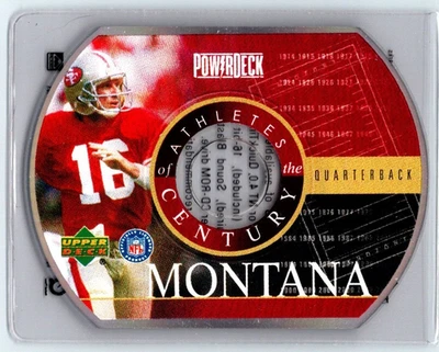 1999 Upper Deck PowerDeck Athletes of the Century Joe Montana HOF - Image 1 of 2