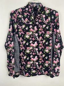 Polly & Esther Floral Jacket Size XL Colorful Pickleball Tennis Long Sleeves - Picture 1 of 9