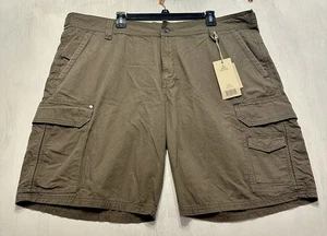 Ascend Men’s Cargo Shorts 44 Bungee Cord River Washed Outdoor Hiking Cotton NWT - Picture 1 of 10