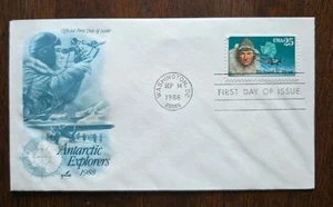US FDC # 2388 Richard E⁵. Byrd Antarctic Explorers 1988. - Picture 1 of 6