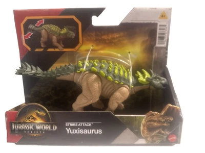 Nueva figura de acción Mattel Jurassic World Rebirth Strike Attack Yuxisaurus Foto 1 de 4