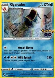Pokémon Gyarados Raro Holo 022/078 Pokémon GO TCG - Imagen 1 de 2