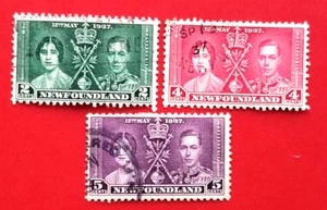 Canada Newfoundland #230-232 Coronation - Omnibus Issue Used - Picture 1 of 1