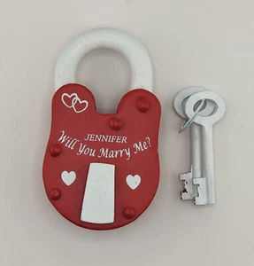 WILL YOU MARRY ME? - Antique Lock - Personalized - Picture 1 of 11