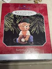 Hallmark Keepsake 1998 Surprise Catch Bear Christmas Ornament Baseball Catcher