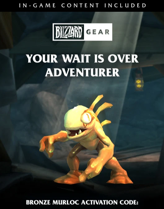 Bronze Murloc Pet Code WoW World of Warcraft Blizzard Limited Edition Promo - Bild 1 von 1