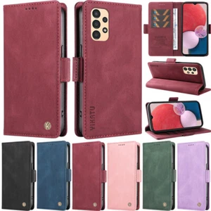 Retro Wallet Leather Flip Case Cover For Samsung A54 A34 A24 A14 A23 A53 A13 A52 - Picture 1 of 95