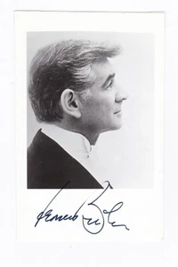 Leonard Bernstein Signed Photocard - Picture 1 of 1