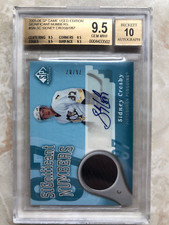 2005/06 SP GAME USED SIGNIFICANT NUMBERS AUTO SIDNEY CROSBY ROOKIE BGS 9.5 POP 1