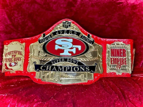 SF 49ers Championship Wrestling Brass 4mm Zinc Belt Cover