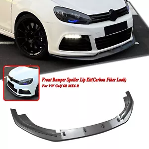 Front Bumper Spoiler Lip Body Kit For Volkswagen VW Golf 6 MK6 R 2010-2013 2012 - Picture 1 of 10