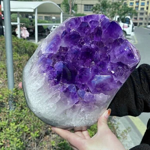Amethyst Geode Cluster - Deep Purple - Natural Crystal Specimen - 15.9LB - Picture 1 of 14