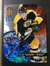 1997-98 Leaf SERGEI SAMSONOV #15 Fire & Ice Die Cut #/1000 Boston BRUINS Russia