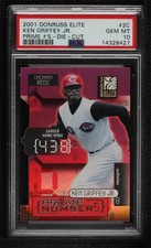 2001 Donruss Elite Prime Numbers Die-Cut /430 Ken Griffey Jr PSA 10 GEM MT HOF