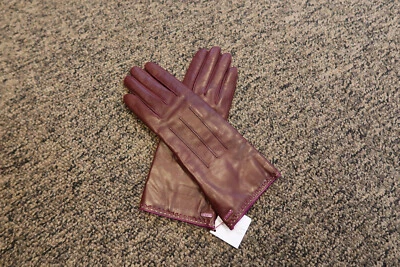 Nuevos guantes básicos de cuero Coach $98 - BURDEOS - talla 6,5 - #83875 Foto 1 de 4