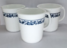 Corning Ware Corelle OLD TOWN BLUE ONION Vintage Coffee Mugs Tea Cups - Set of 3