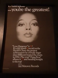 Diana Ross Love Hangover Selten Original Promo Poster Werbung Gerahmt! #3 - Bild 1 von 1