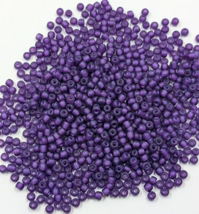 Cuentas de semillas de vidrio vintage TOHO Japón transparente púrpura plomada 8/0 23 g C33-135A - Imagen 1 de 3