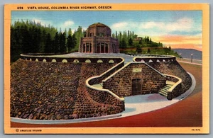Postcard Corbett OR c1937 Vista House Columbia River Highway Linen - Picture 1 of 2