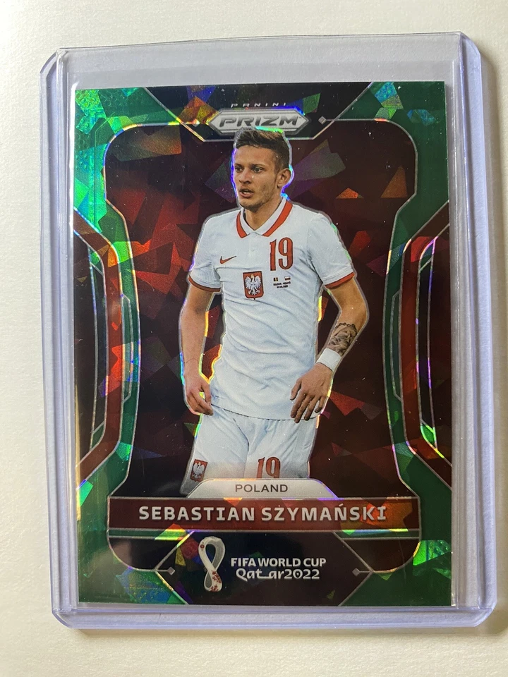 2022 Panini Prizm Fifa World Cup Sebastian SZYMANSKI CRACKED GREEN ICE #171 SSP - Image 1 of 3