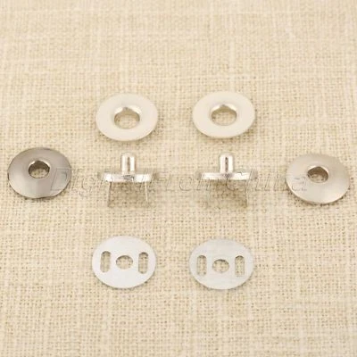 10 Sets 2Colors 17mm Magnetic Purse Snap Clasps Button For Purse Bag Handbag - Image 1 of 4