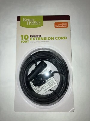Better Homes & Gardens QuickFIT Extension Cord 10 Foot - NEW - FREE USA SHIPPING - Image 1 of 2
