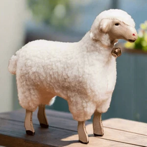 Primitive Ragon House 5.5” German style Cotton Extra Large Sheep - Picture 1 of 4