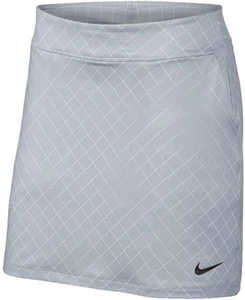NEW NIKE [M] Women's Dry Knit Print Golf/Tennis Skort-Dove Grey/White 856853-012 - Picture 1 of 2