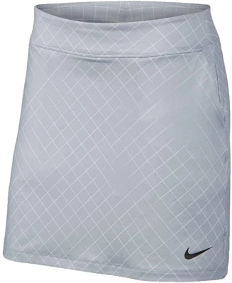 NEW NIKE [M] Women's Dry Knit Print Golf/Tennis Skort-Dove Grey/White 856853-012 - Image 1 of 2