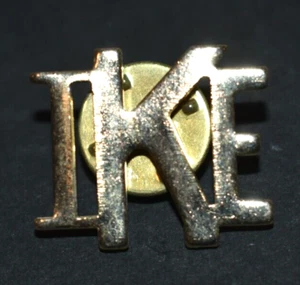 Vintage 1956 Dwight Eisenhower Kampagne vergoldet ""IKE"" Pinback a - Bild 1 von 2