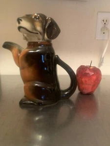 Antique Beagle Shaped Ceramic Teapot - AOx - Picture 1 of 5