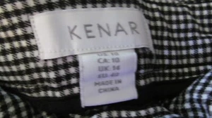 Womens Kenar Black White Design Shorts Size 10❤ - Picture 1 of 5
