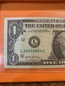 ๐ $1 SERIES 2017A FED RES BANK BIRTHDAY NOTE FANCY SERIAL 2004/08/24 NICE! ๐ต - Picture 1 of 4