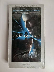 Unbreakable - Exclusive Video Bonus Edition (Vhs, 2000) Bruce Willis - Sealed