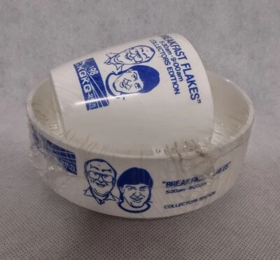 Juego de tazas y cuencos Omaha Nebraska KQKQ 98,5 FM Breakfast Flakes edición coleccionista Foto 1 de 4