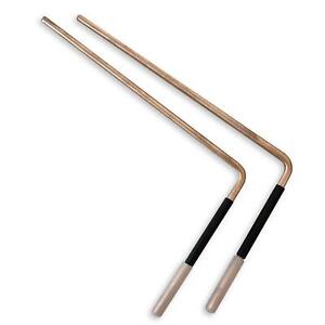 COPPER DOWSING DIVING RODS with Handles and INSTRUCTIONS for use