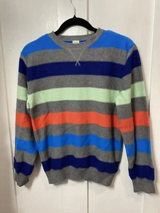 NWOT Gymboree Boys Sz10-12 SUPER DUDE Multicolored Striped Cotton Knit Sweater - Picture 1 of 5