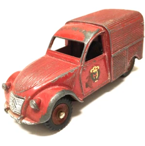 Dinky Toys 25DR Citroen 2CV Fire Van Red 1958 Made in France - Picture 1 of 7