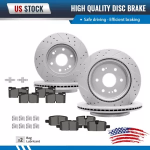 Front Rear Brake Rotors Brakes Pads for Silverado Sierra 1500 Yukon Escalade ESV - Picture 1 of 8