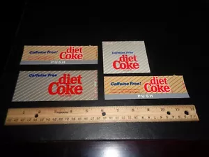 Lote de 4 etiquetas de etiqueta con botón de etiqueta de botón de Coca Cola sin cafeína - Imagen 1 de 5